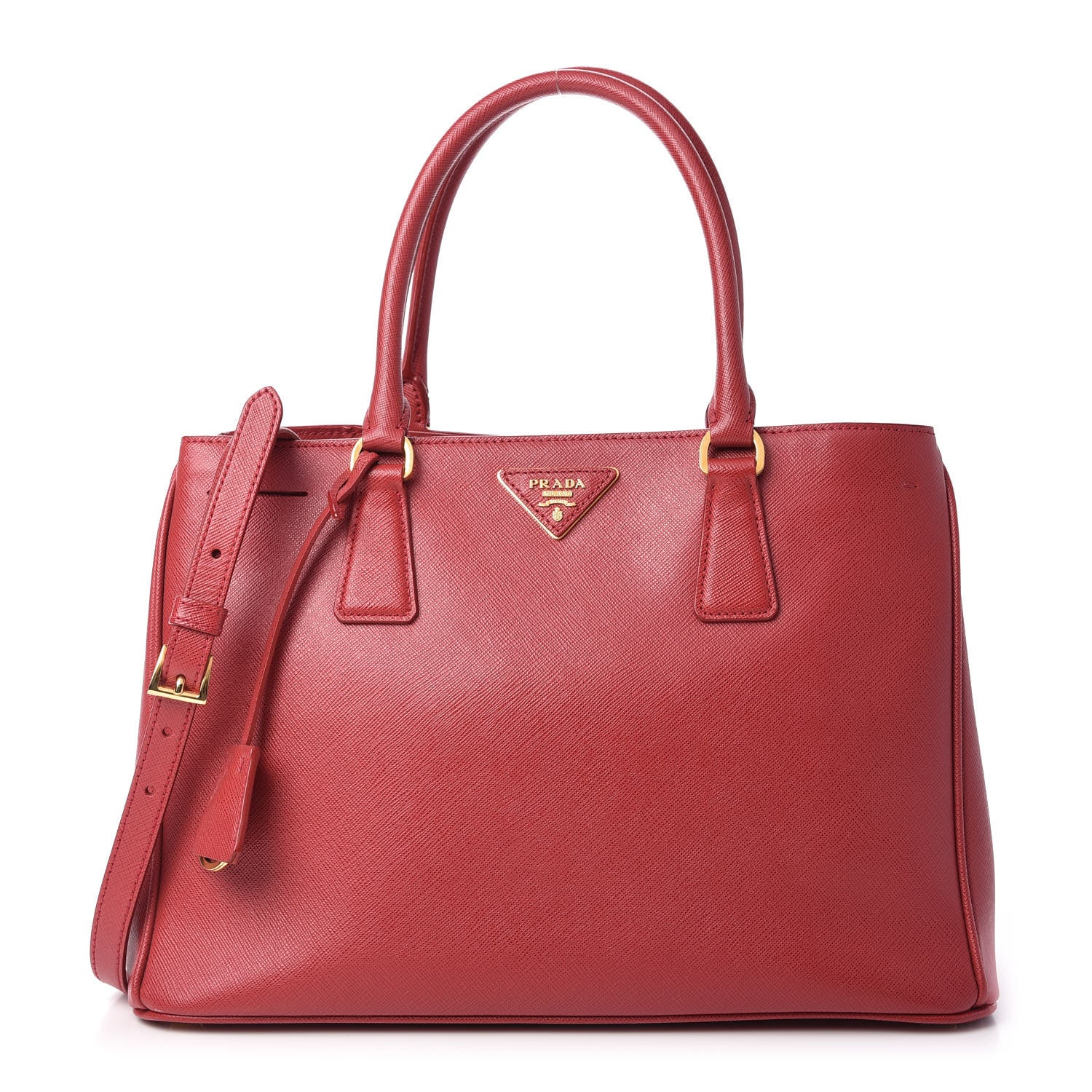 Prada Saffiano Lux Medium Tote Fuoco 1 of 10