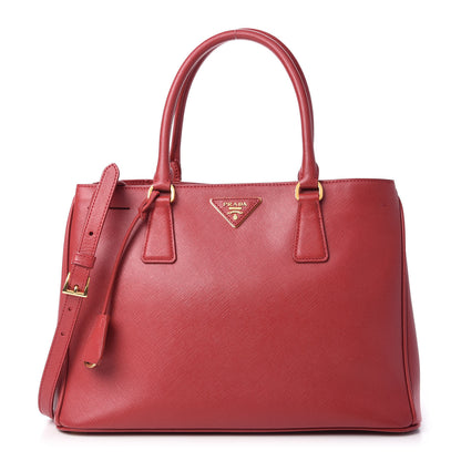 Prada Saffiano Lux Medium Tote Fuoco 1 of 10