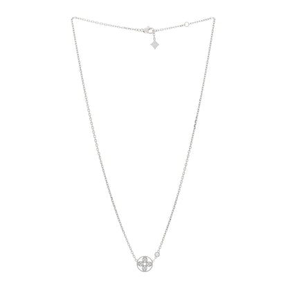 Louis Vuitton 18K White Gold Diamond Blossom BB Pendant Necklace 3 of 5