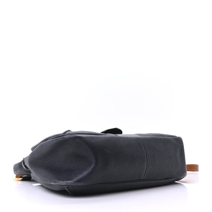 Chloe Grained Lambskin Calfskin Medium Lexa Shoulder Bag Navy 4 of 9