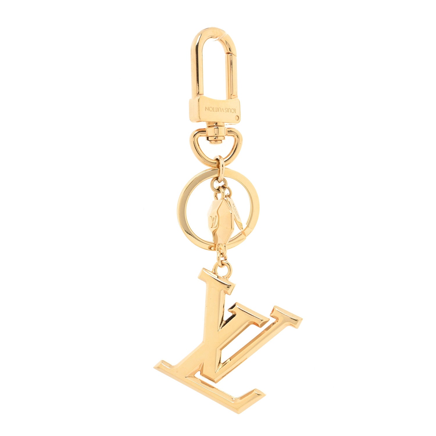 Louis Vuitton LV Facettes Bag Charm Key Holder Gold 1 of 3