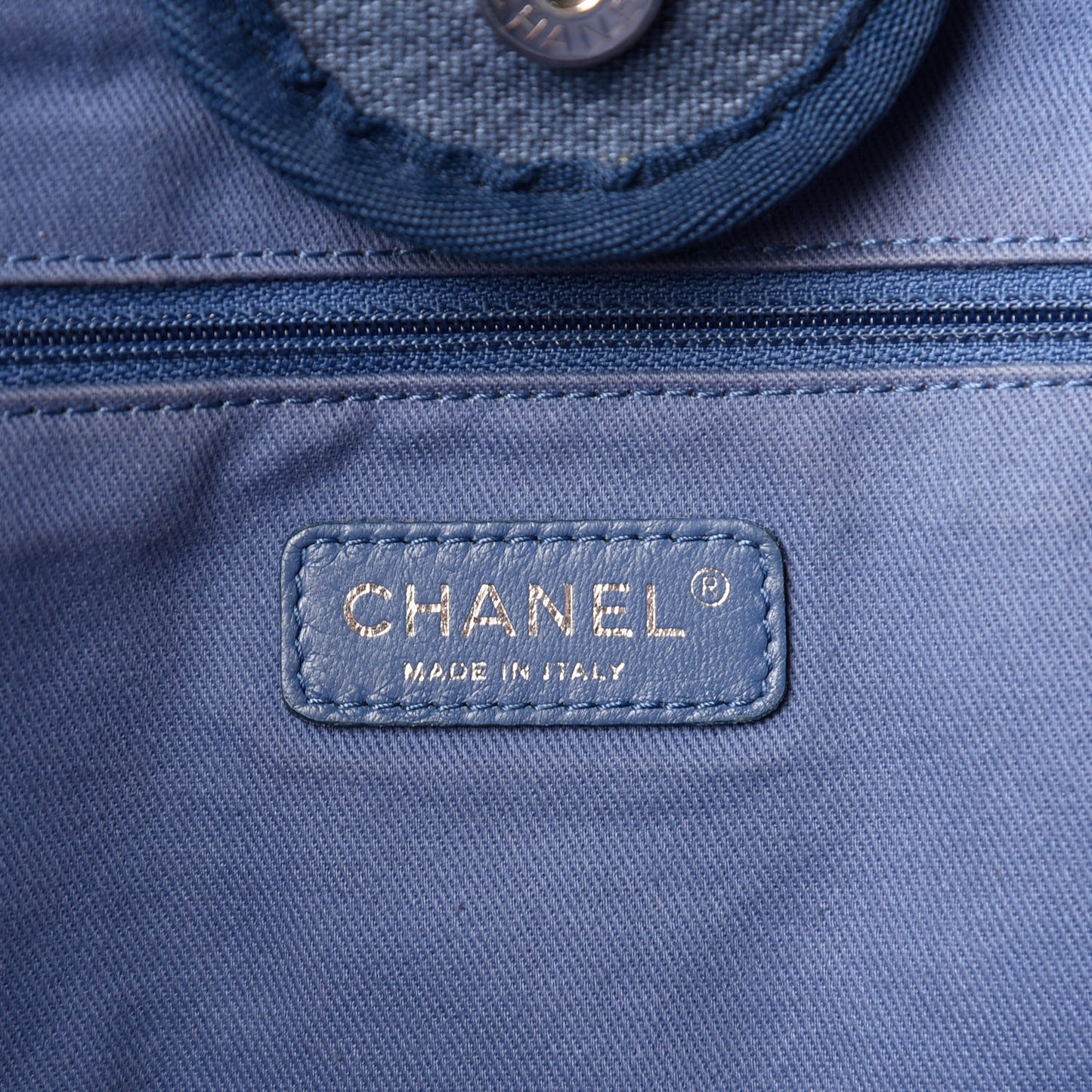 Canvas Medium Deauville Tote Blue
