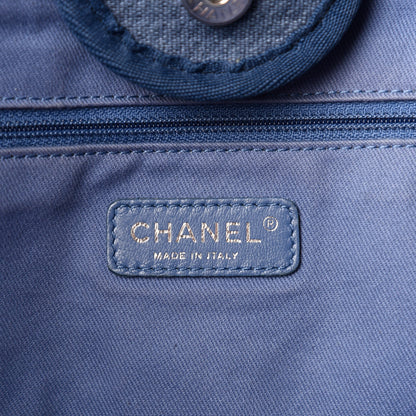 Chanel Canvas Medium Deauville Tote Blue 8 of 10