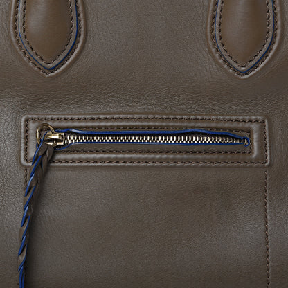 Celine Supple Calfskin Medium Phantom Luggage Khaki Cobalt Trim 10 of 20