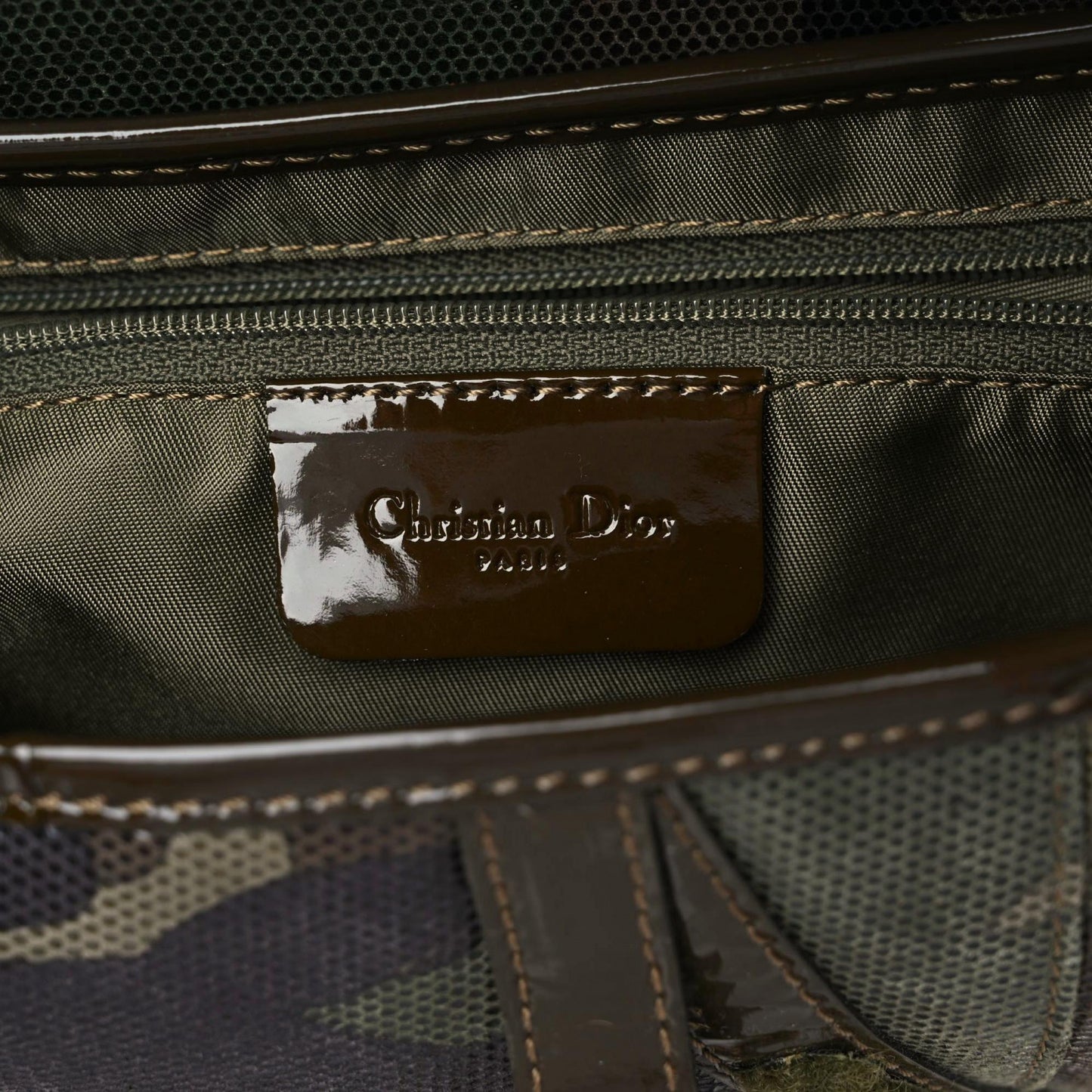 Pixelated Calfskin Camouflage Saddle Bag