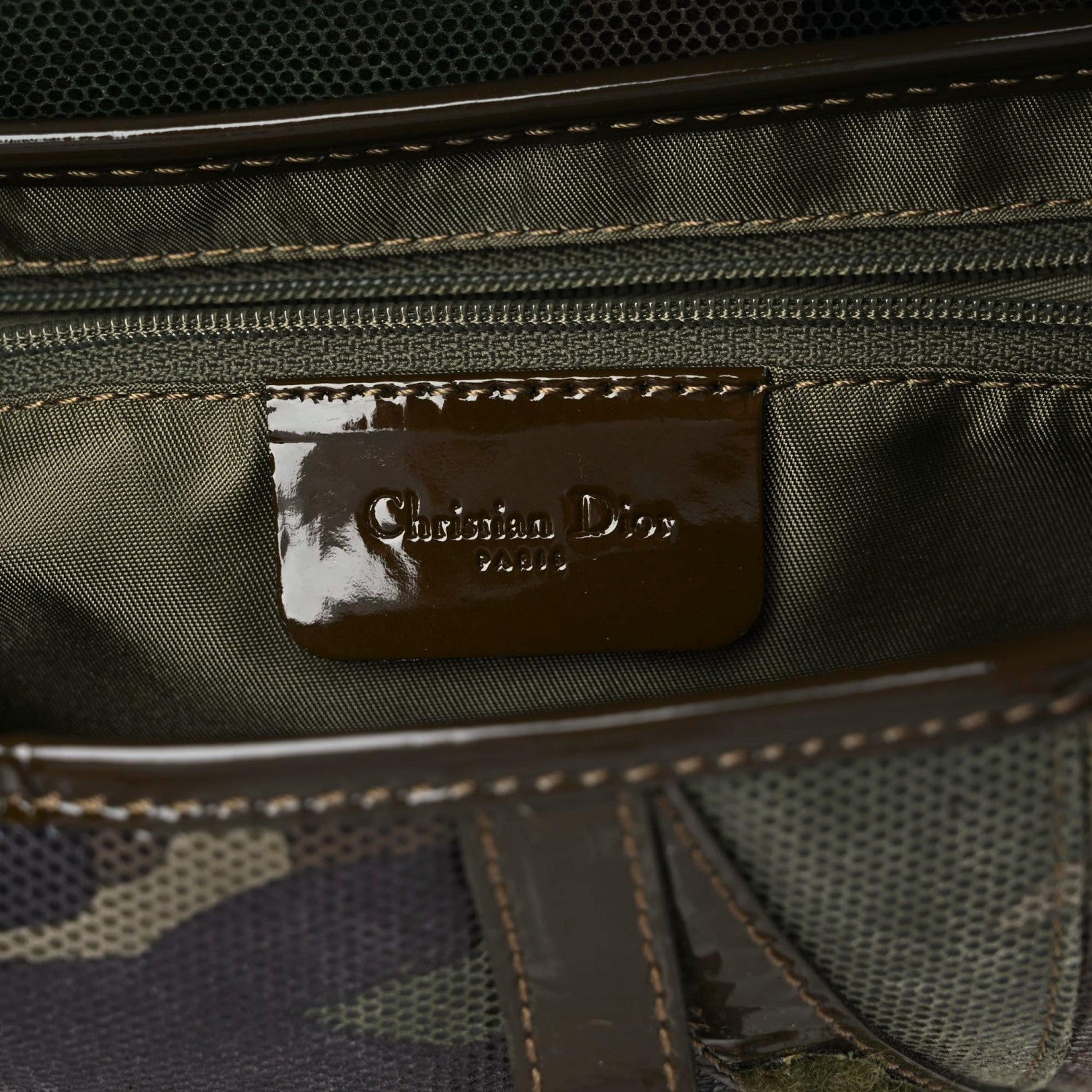 Christian Dior Pixelated Calfskin Camouflage Saddle Bag 5 of 9