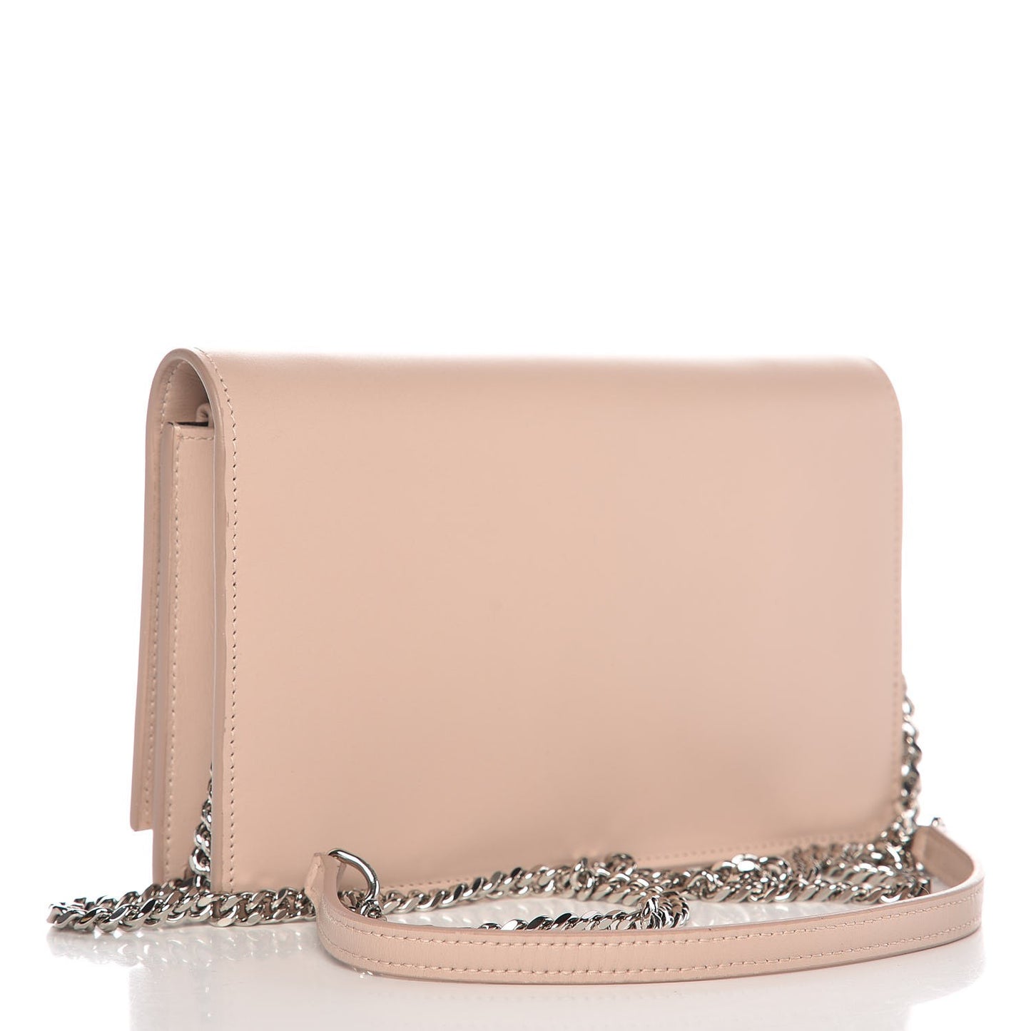 Smooth Calfskin Classic Monogram Kate Tassel Chain Wallet Marble Pink