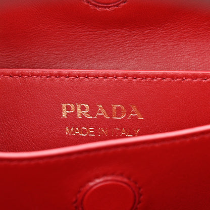 Prada Saffiano Cuir Small Double Bag Black Fuoco 6 of 10