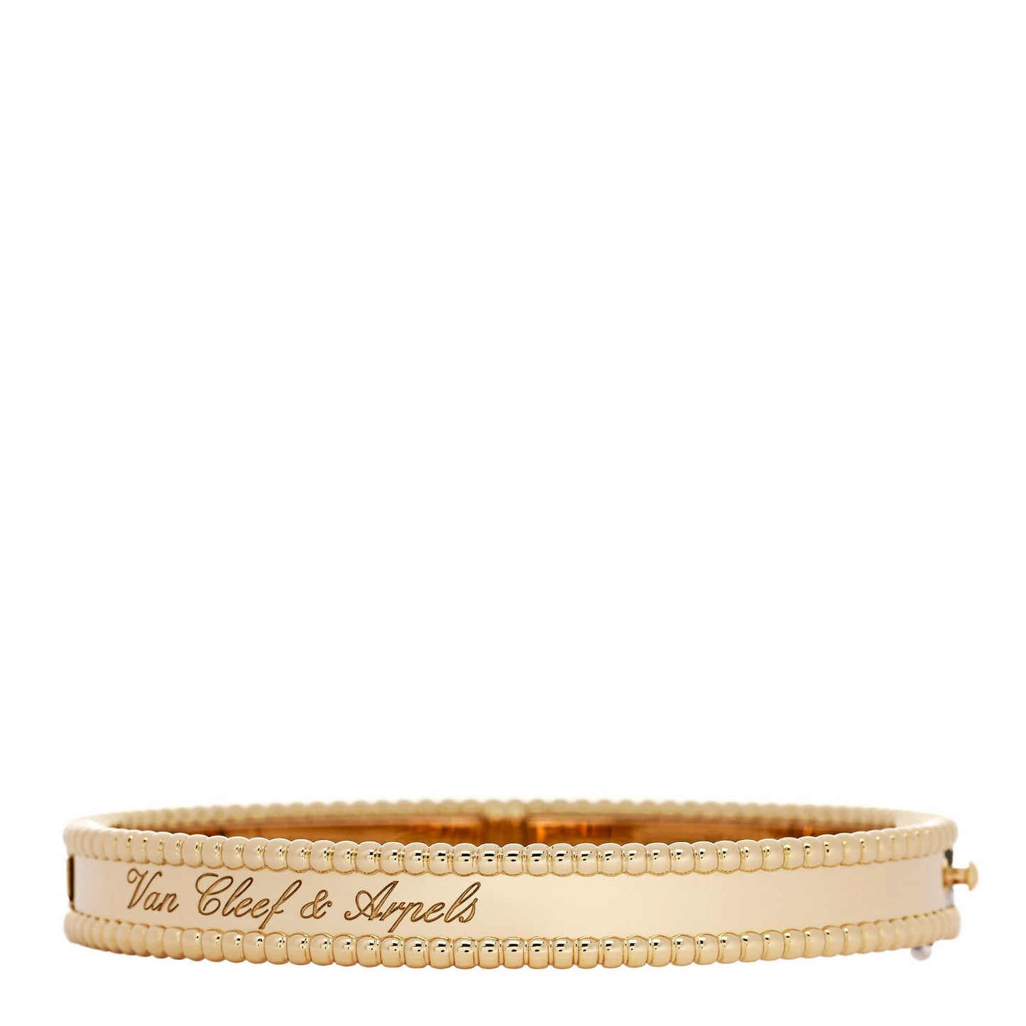 18K Yellow Gold Perlee Signature Bangle Bracelet S