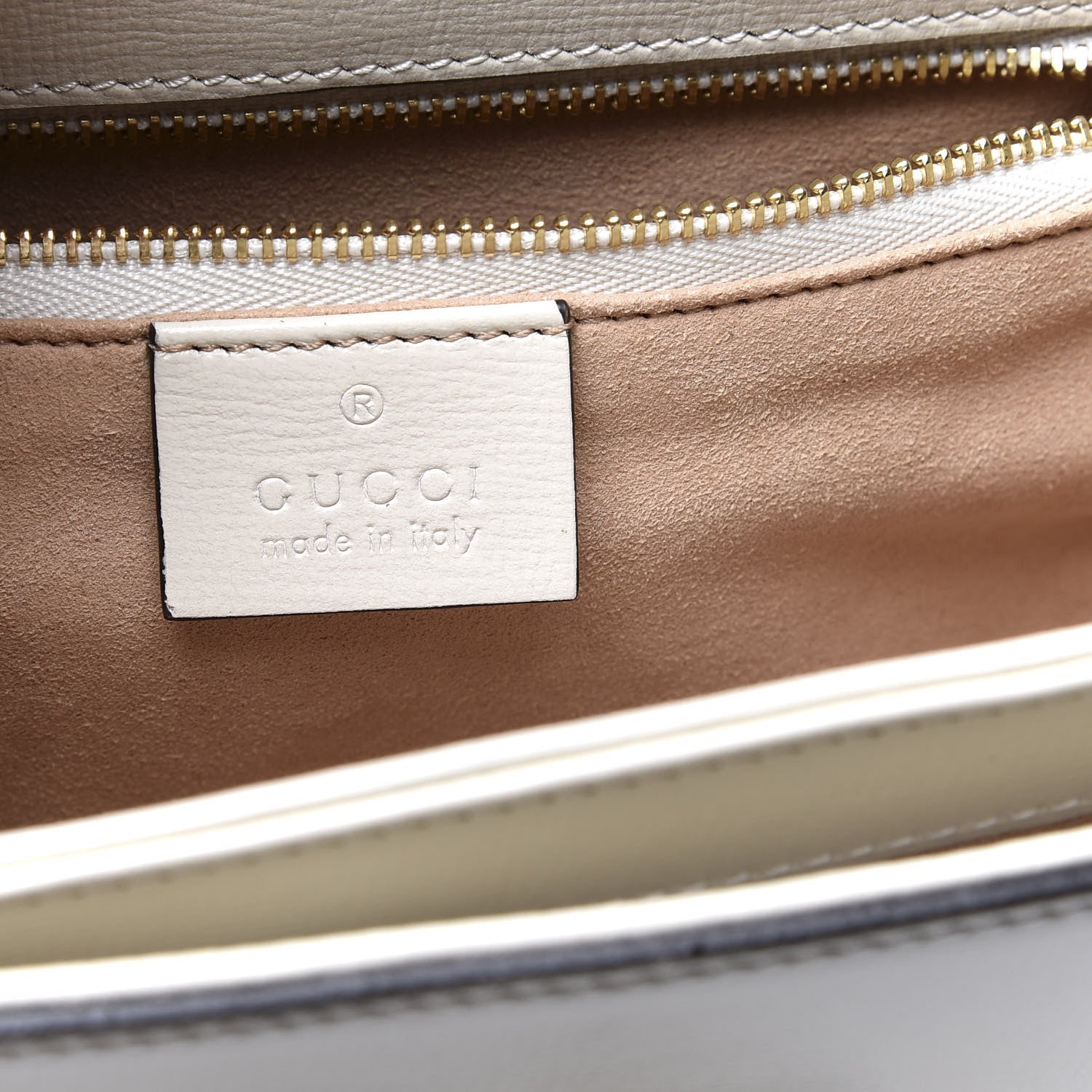 Gucci Azalea Calfskin Horsebit 1955 Shoulder Bag Mystic White 7 of 10