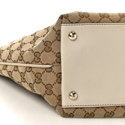 Gucci Monogram Medium New Britt Tote Off White 9 of 12
