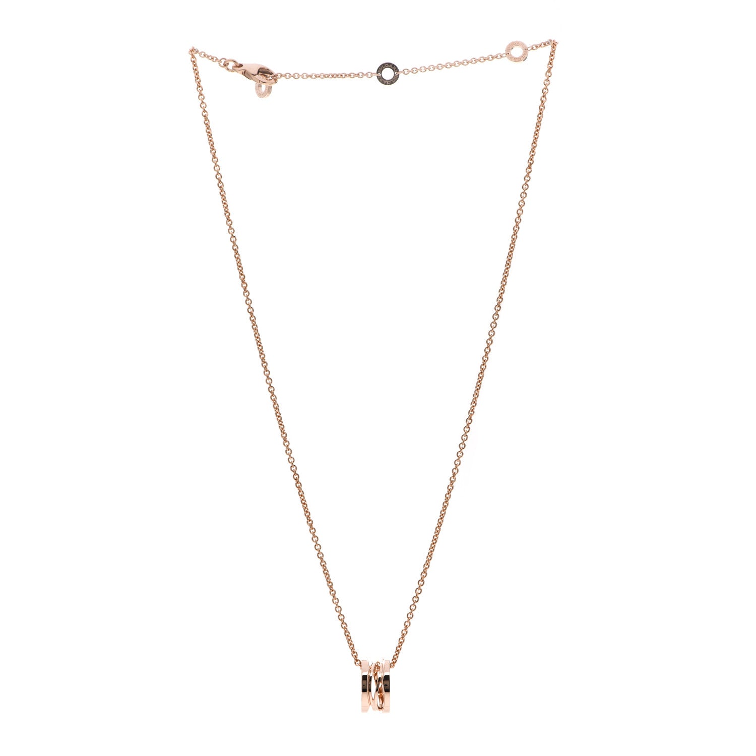 Bulgari 18K Rose Gold B.Zero1 Open Legends Pendant Necklace 3 of 8