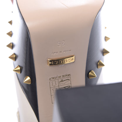 Gucci Malaga Kid Pearl Studded Spiked Vegas Platform Loafer 36 Mystic White 6 of 9