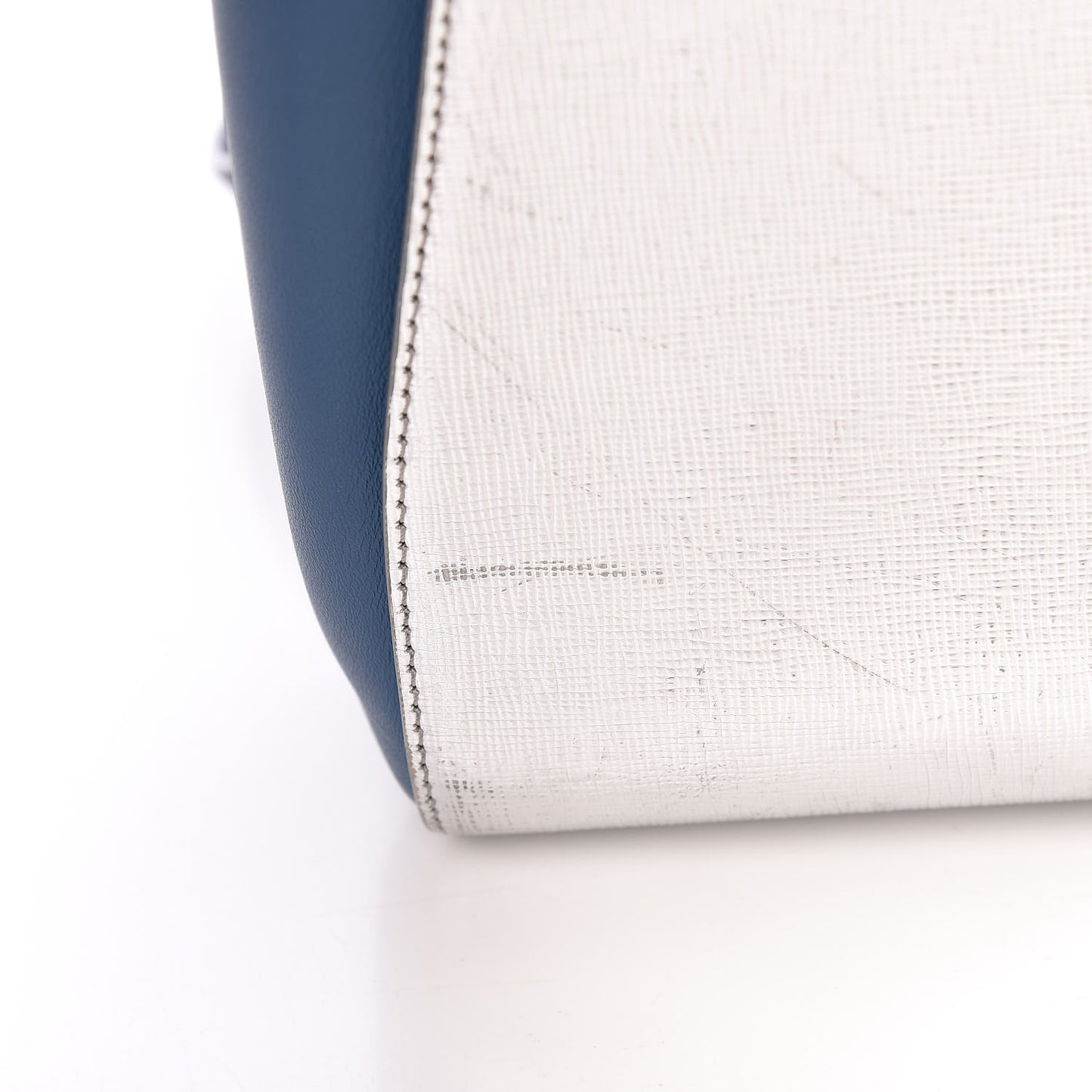 Vitello Elite Calfskin Colorblock Petite 2Jours Tote Blue Multicolor