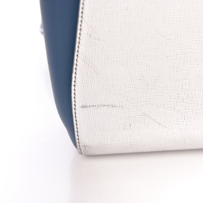 Fendi Vitello Elite Calfskin Colorblock Petite 2Jours Tote Blue Multicolor 14 of 20