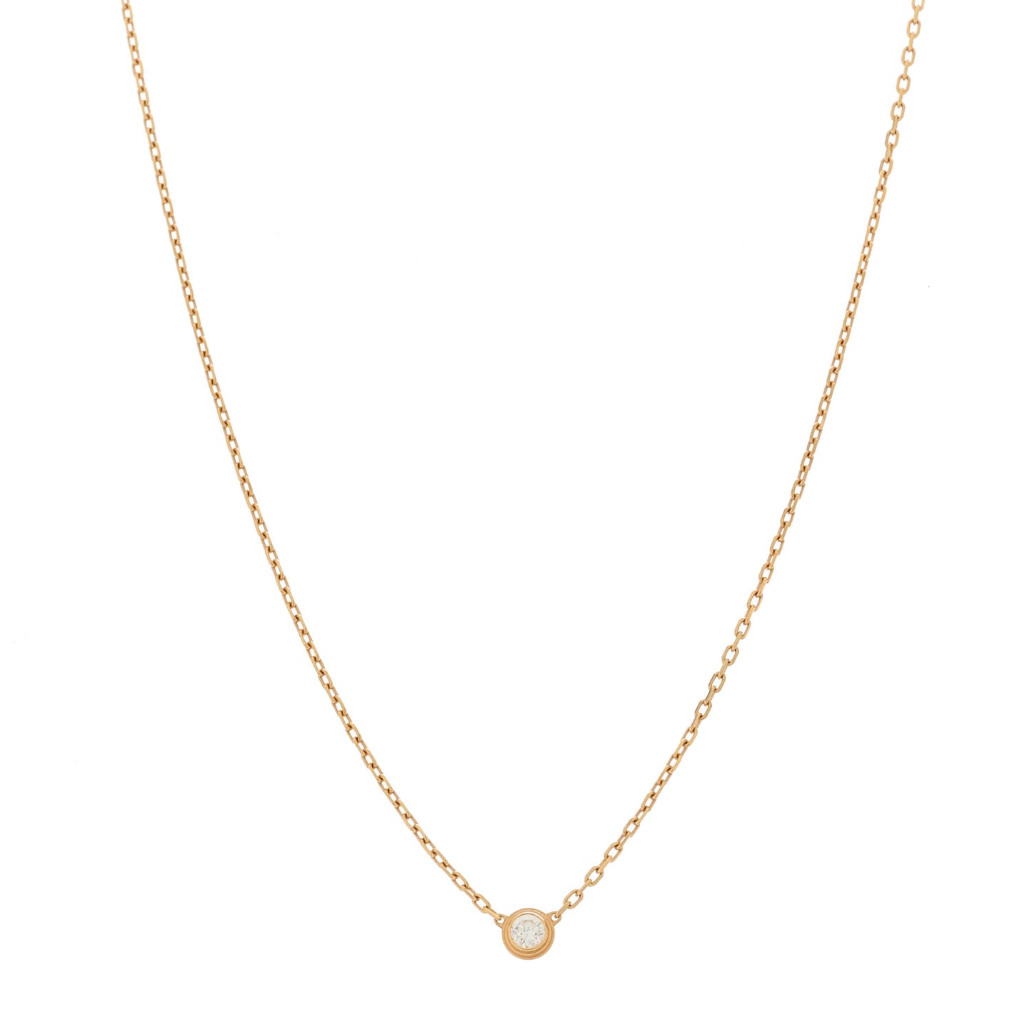 18K Pink Gold Diamond SM D'Amour Pendant Necklace