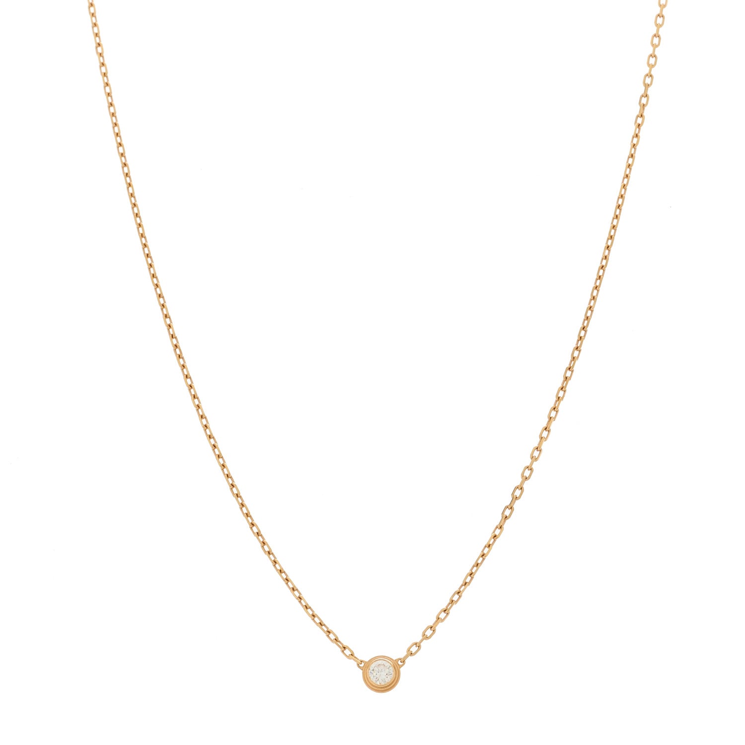 Cartier 18K Pink Gold Diamond SM D'Amour Pendant Necklace 1 of 5