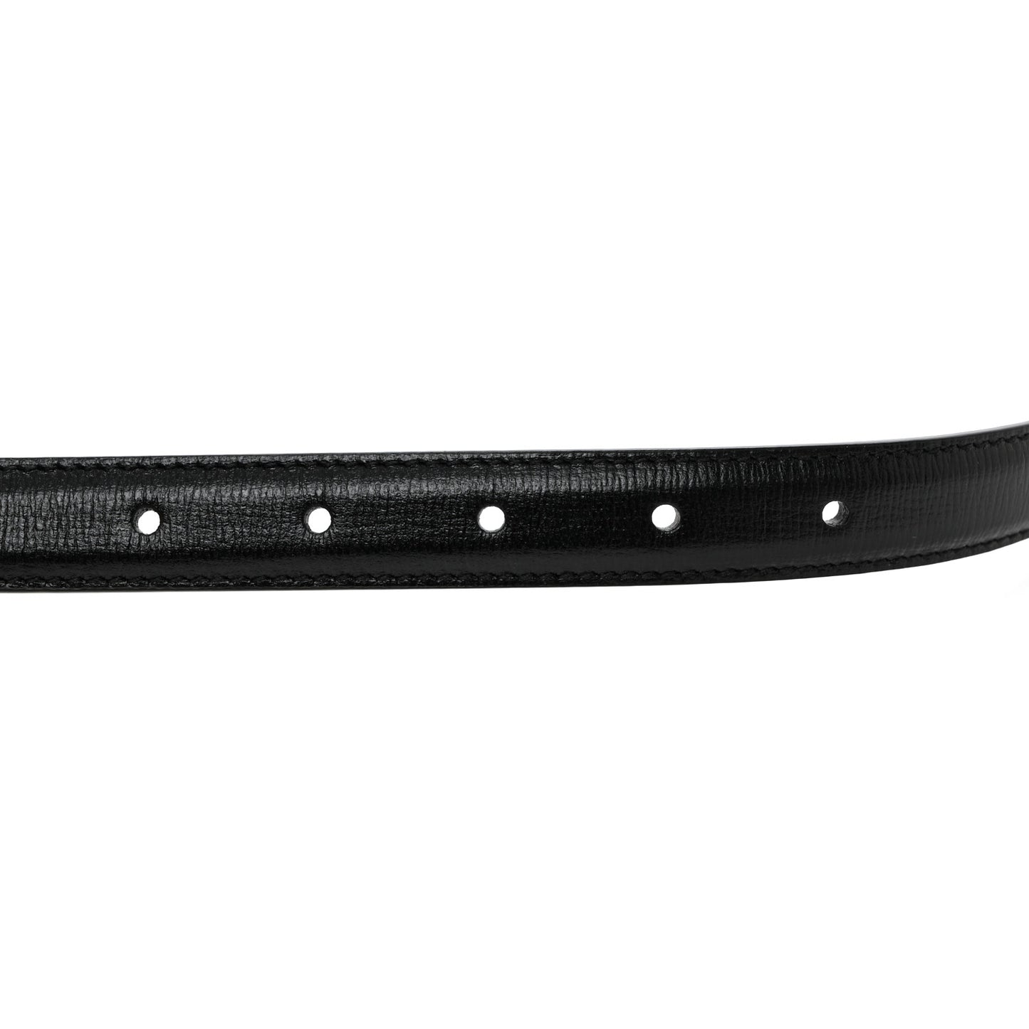 Azalea Calfskin Enamel Monochrome Double G 20mm Belt 80 32 Black