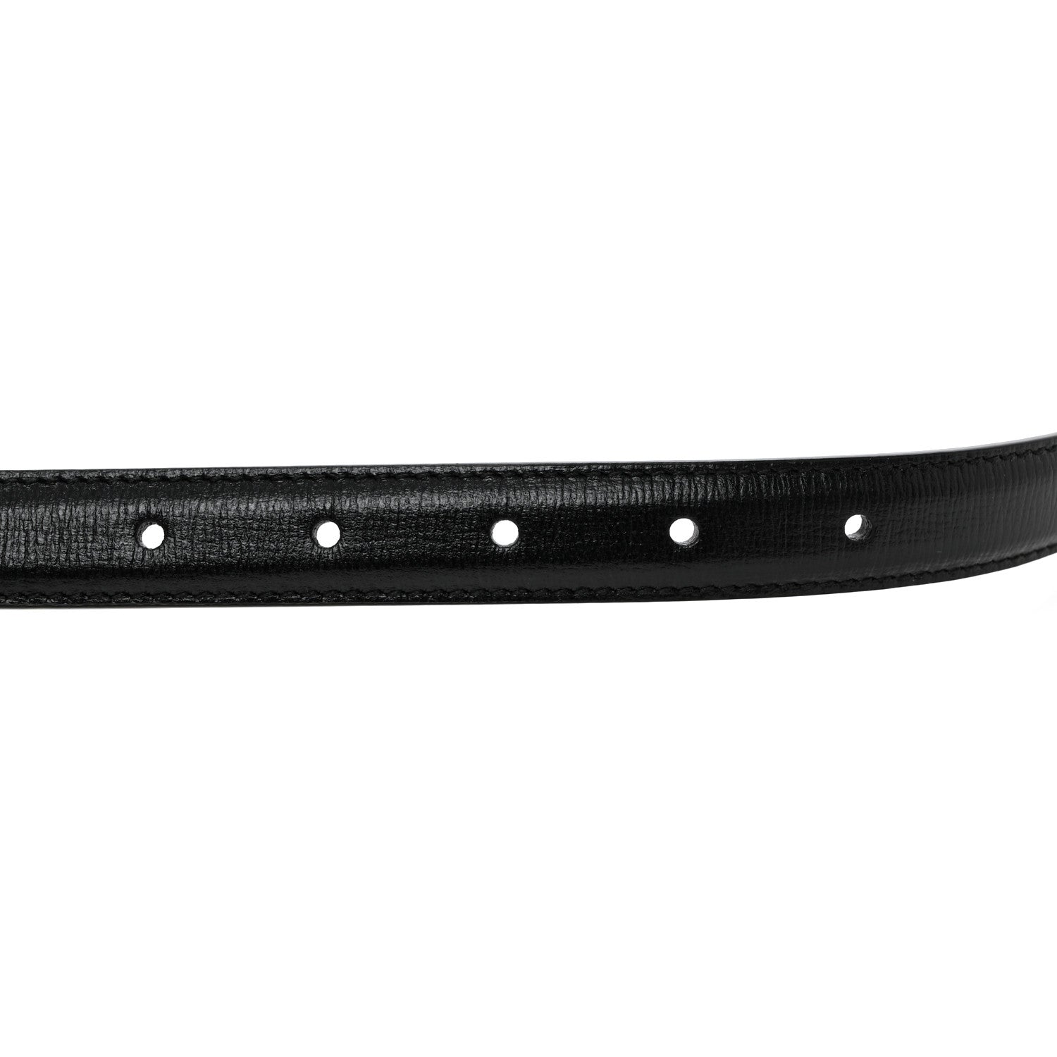 Gucci Azalea Calfskin Enamel Monochrome Double G 20mm Belt 80 32 Black 5 of 7