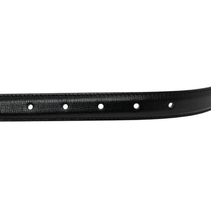 Gucci Azalea Calfskin Enamel Monochrome Double G 20mm Belt 80 32 Black 5 of 7