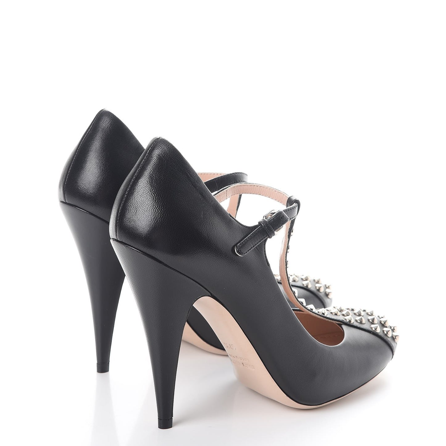Nappa Studded Pumps 37.5 Black