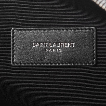 Saint Laurent Calfskin Studded Letters Zipped Clutch Black 6 of 7