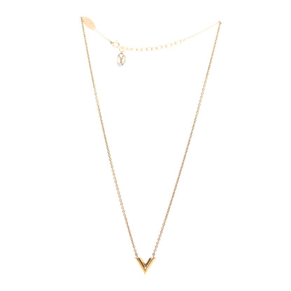 Louis Vuitton Essential V Necklace Gold 2 of 5