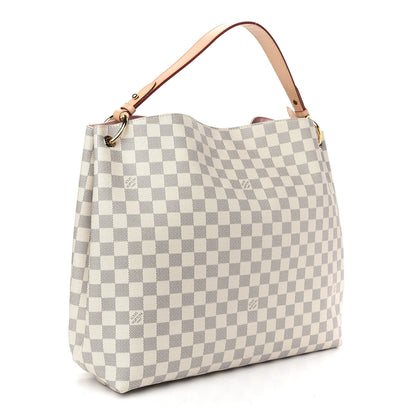 Louis Vuitton Damier Azur Graceful MM Rose Ballerine 3 of 9