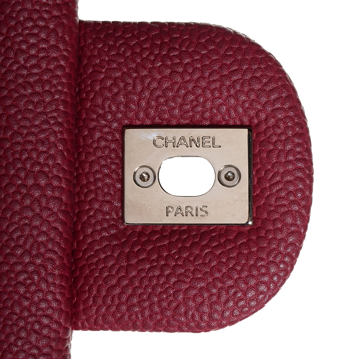 Caviar Quilted Jumbo Easy Flap Dark Red