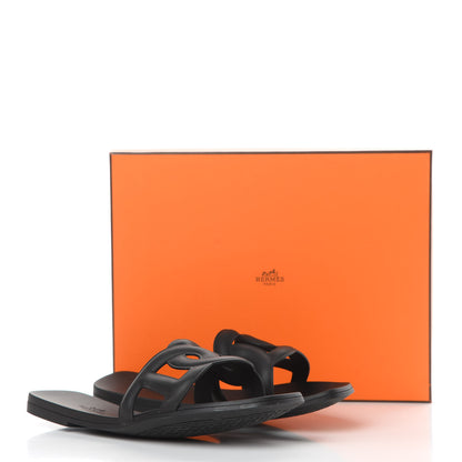 Hermes Rubber Aloha Sandals 39 Black 8 of 8