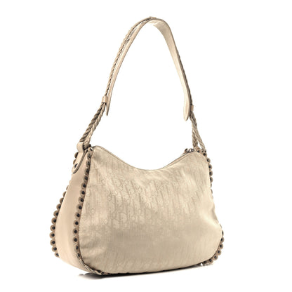 Christian Dior Monogram Braided Hobo Beige 3 of 14