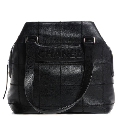 Chanel Caviar Square Stitched Large Tote Black 1 of 7