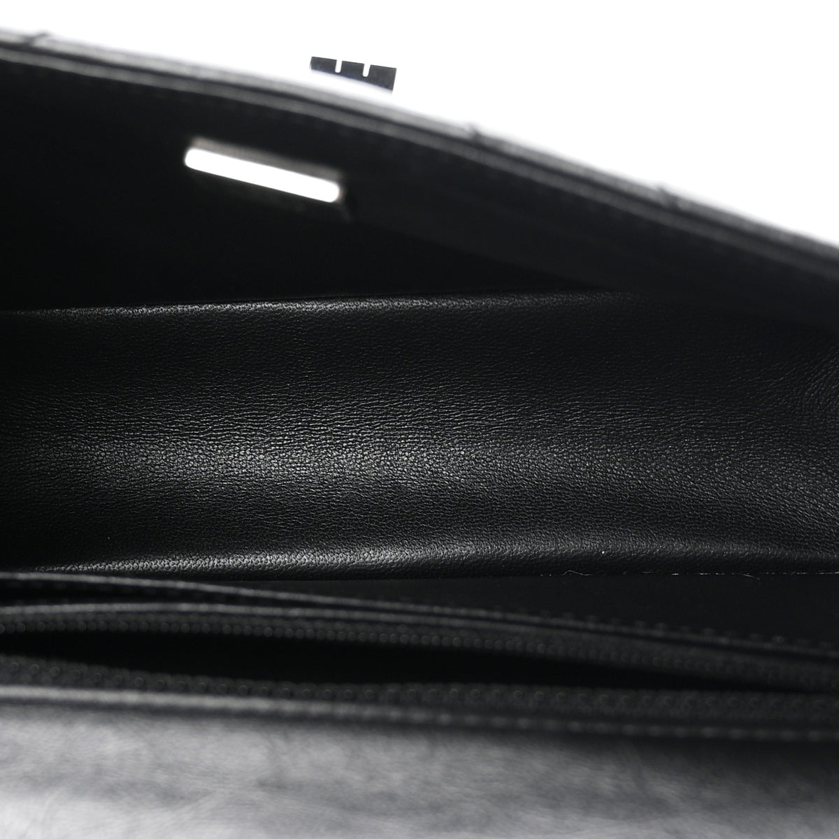 Aged Calfskin Chevron Quilted 2.55 Reissue Mini Flap So Black