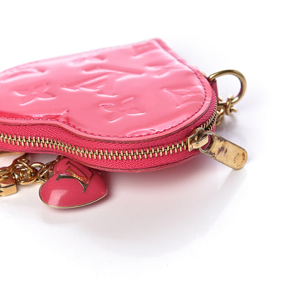 Louis Vuitton Vernis Heart Coin Purse Rose Pop 8 of 9