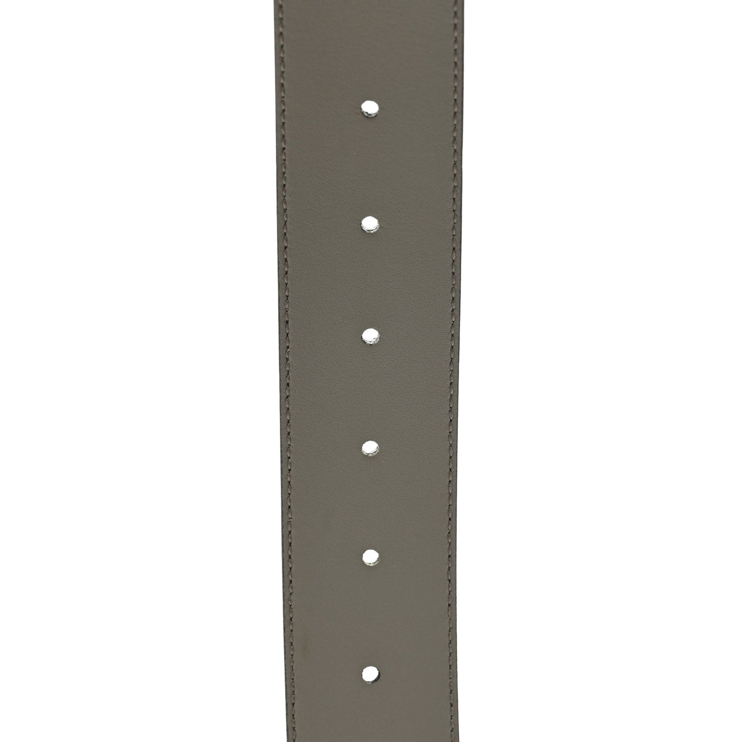 Moon Calfskin Interlocking G 37mm Belt 90 36 Storm Grey