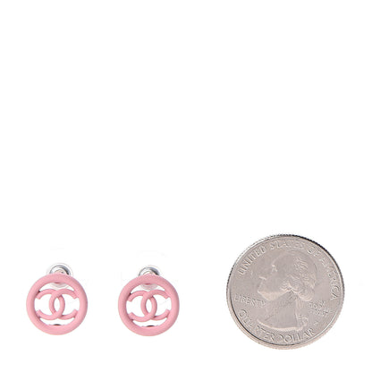 Chanel Rubber CC Earrings Pink 2 of 5