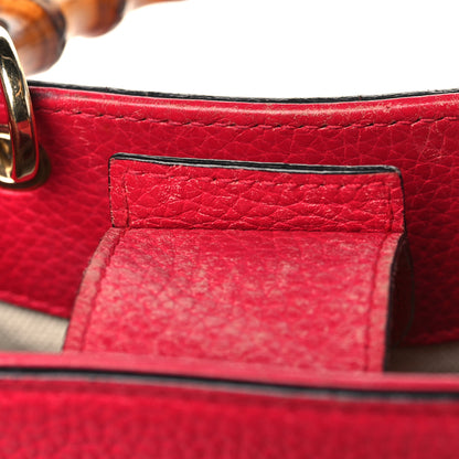 Gucci Calfskin Mini Bamboo Shopper Tote Fuchsia Orange 12 of 12