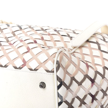 Burberry Patent Canvas Woven Nova Check Canterbury White 6 of 16