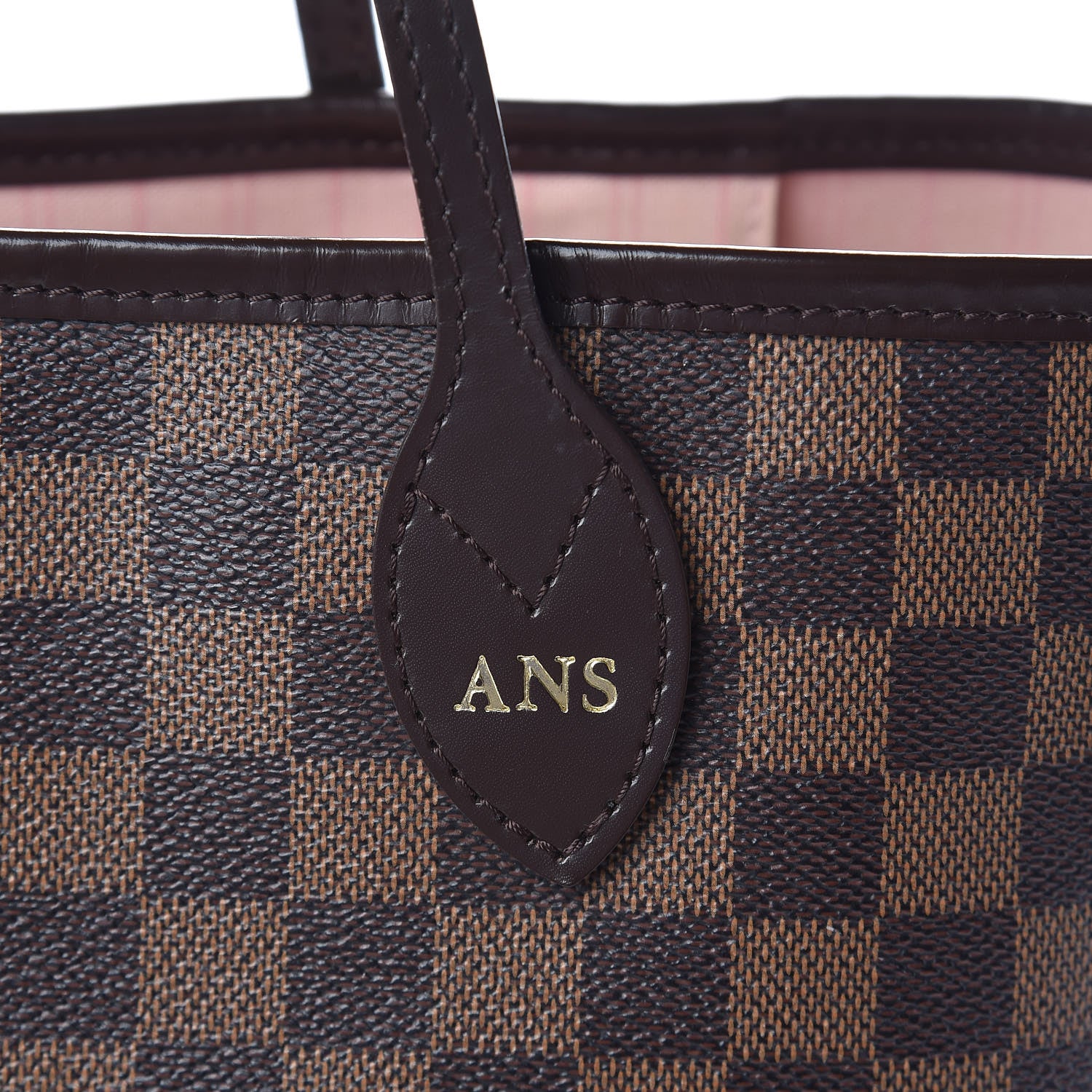 Louis Vuitton Damier Ebene Neo Neverfull MM Rose Ballerine 9 of 12
