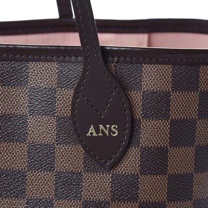Louis Vuitton Damier Ebene Neo Neverfull MM Rose Ballerine 9 of 12