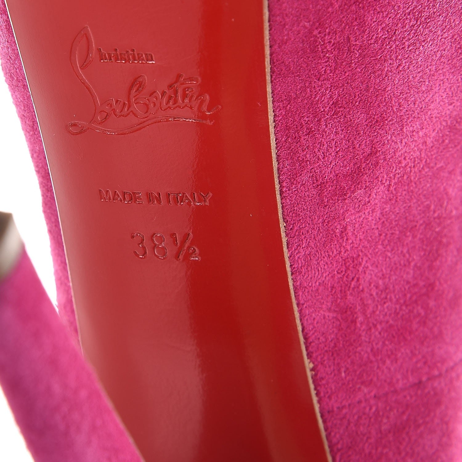Christian Louboutin Suede Drapesse 160 Pumps 38.5 Grenadine 9 of 14