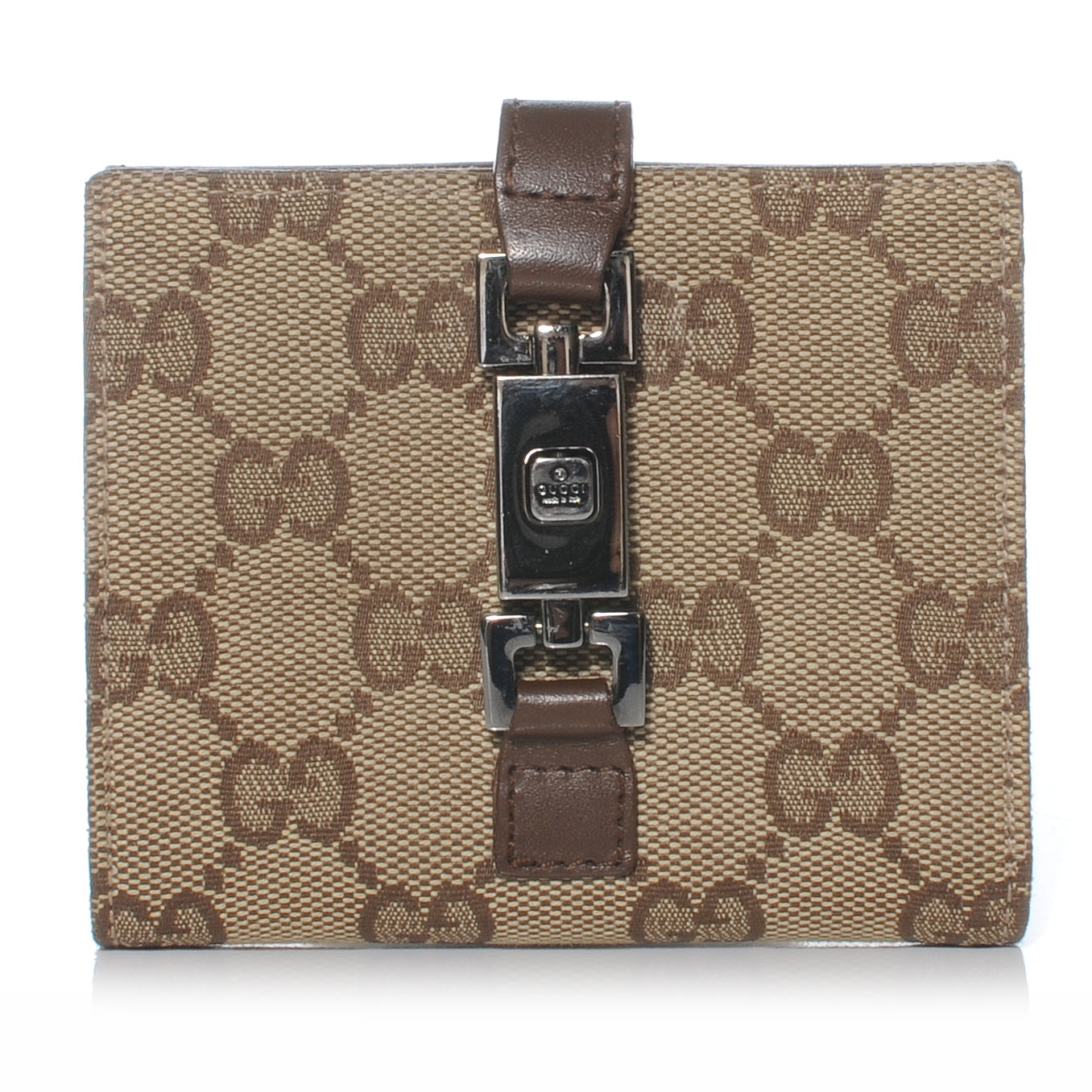 Gucci Monogram Compact Bardot Wallet 1 of 7