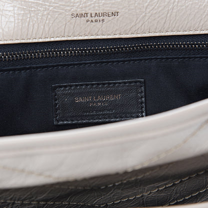 Saint Laurent Crinkled Calfskin Matelasse Monogram Medium Niki Chain Satchel Light Natural 6 of 9