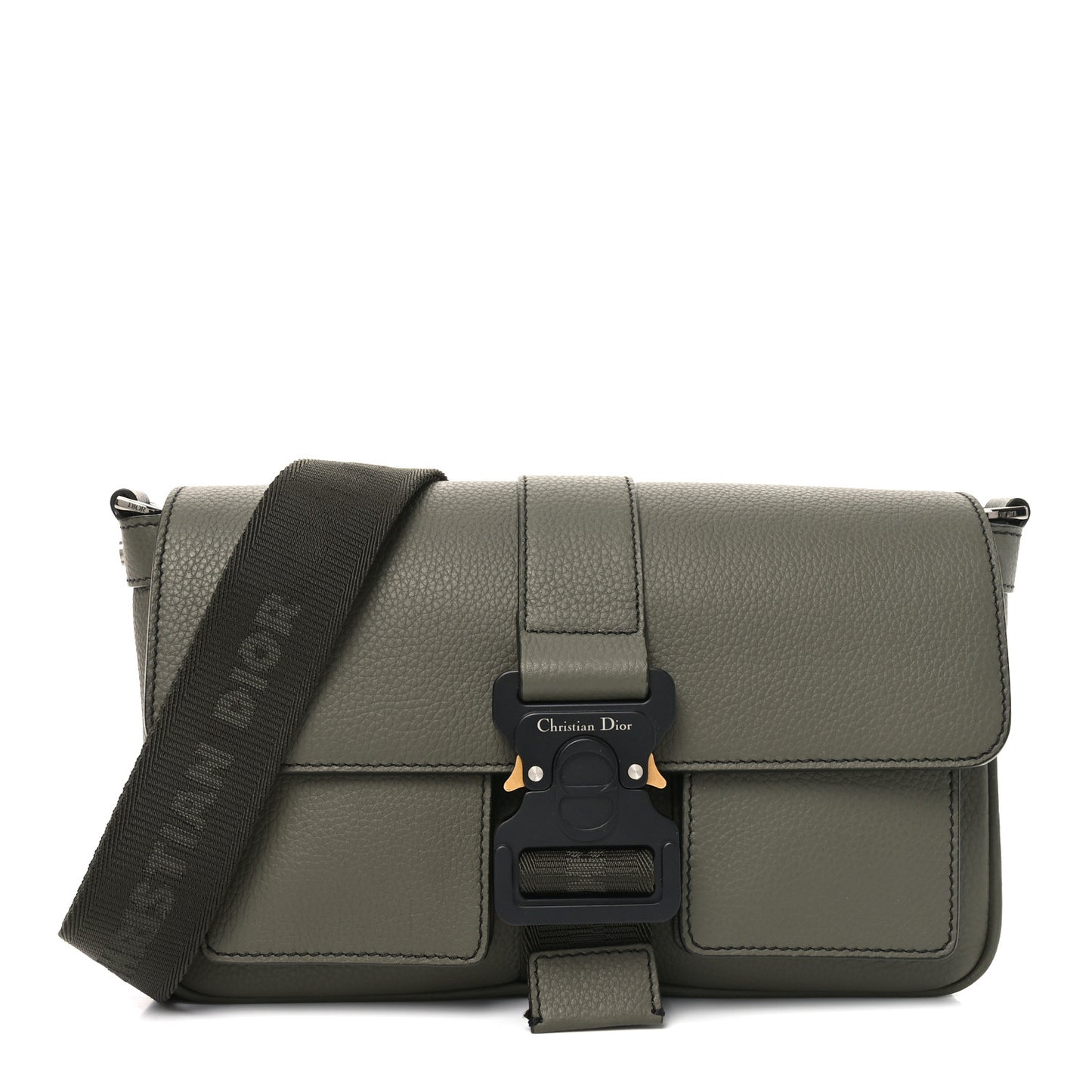 Grained Calfskin Hit The Road Bag Dark Green