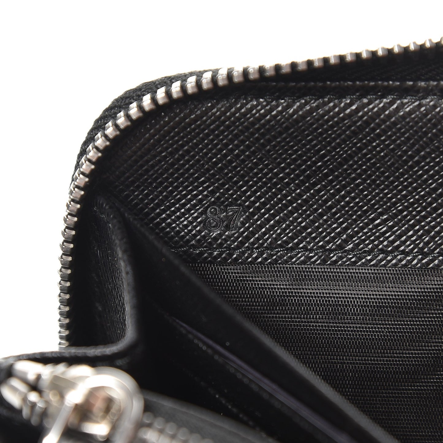 Saffiano Zip Around Wallet Nero Black
