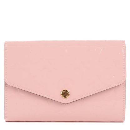 Louis Vuitton Vernis Sarah Compact Wallet Rose Ballerine 1 of 7