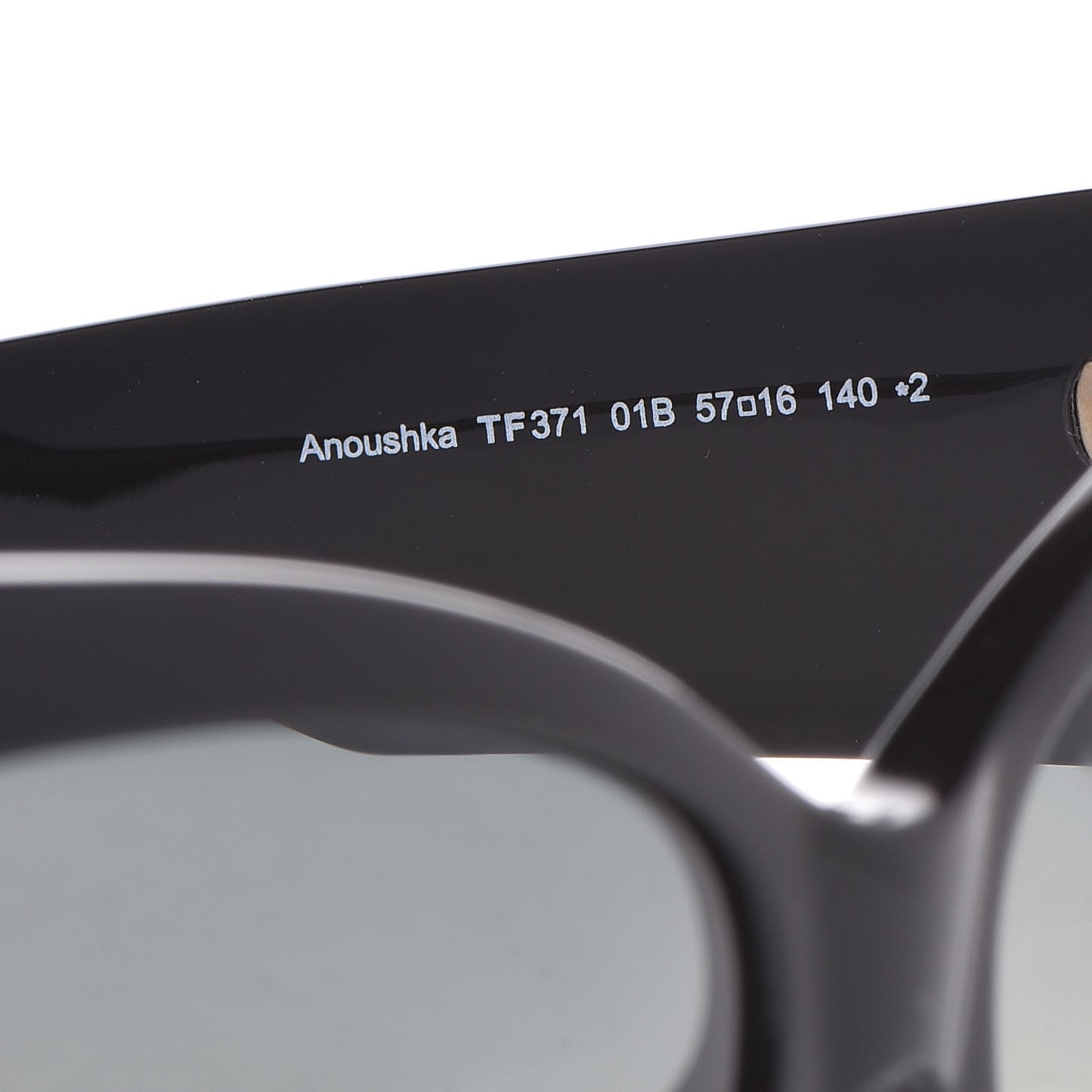 Acetate Anoushka Cat Eye Sunglasses TF371 Black