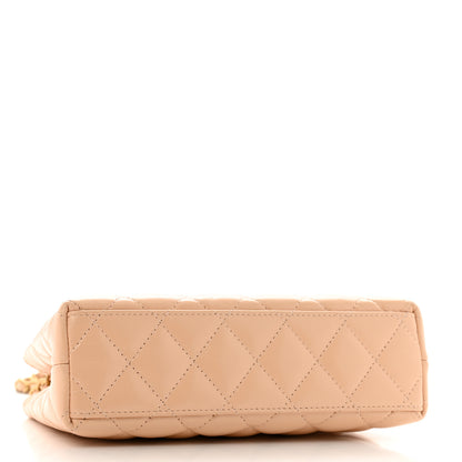 Chanel Shiny Aged Calfskin Quilted Nano Kelly Shopper Beige 4 of 10