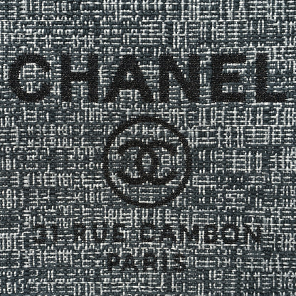 Chanel Canvas Medium Deauville Cosmetic Pouch Grey 8 of 9