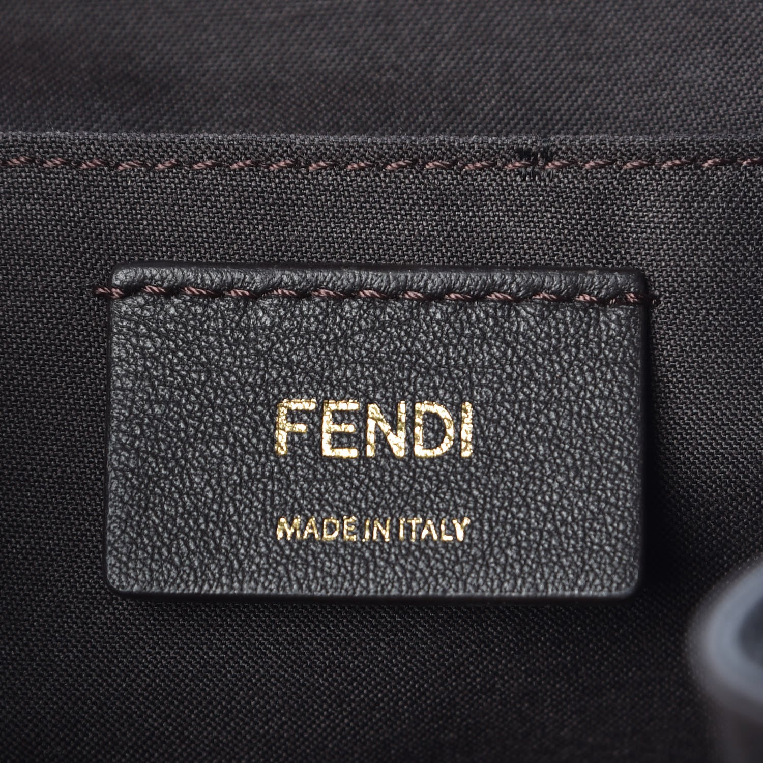 Fendi Vitello Cruise Bi-Color FF 1974 Embossed F is Fendi Drawstring Backpack Black Fragola Maya 6 of 10
